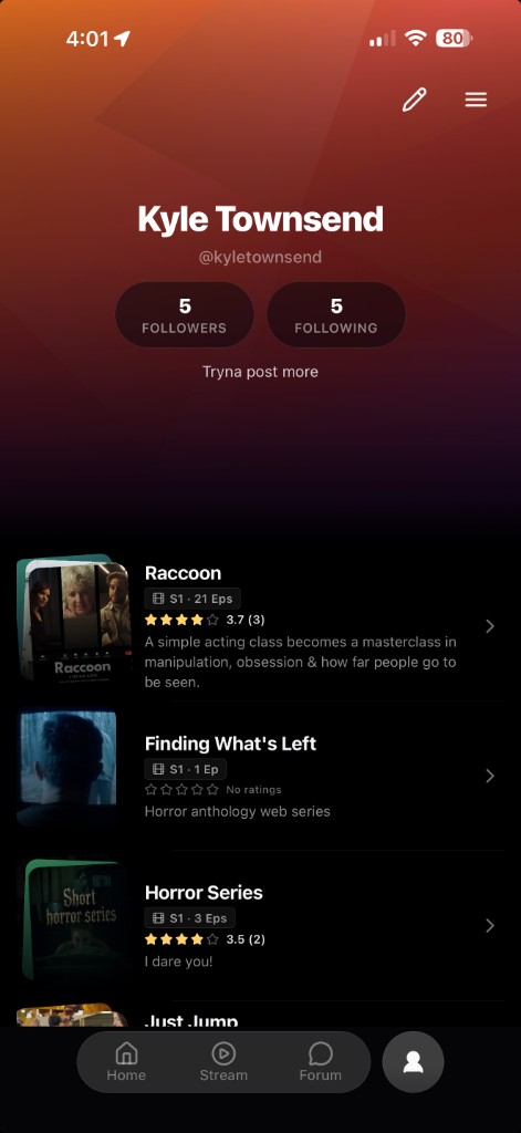 Arc Profile tab